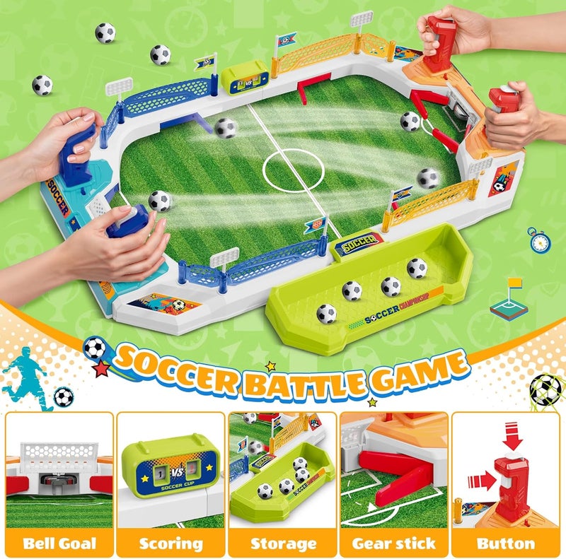 spring flower Mini Foosball Table Game for Kids, Soccer Board Game Gifts for 4 5 6 7 8-12 Year Old Boys, Toys for Age 4-6 5-7 8-12, Birthday Soccer Gifts Toy for Boys Girls - Image 2